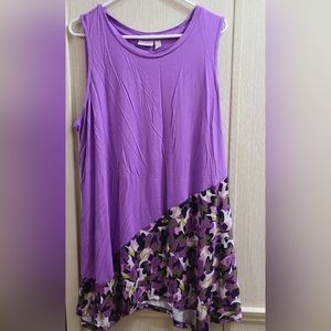 LOGO purple layering shirt